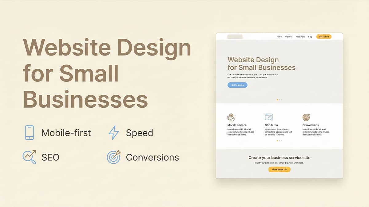 Website Design for Small Businesses - Mobile-first, SEO-ready website mockup
